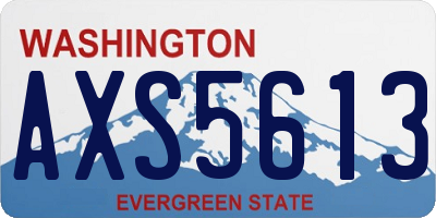 WA license plate AXS5613