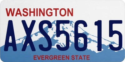 WA license plate AXS5615