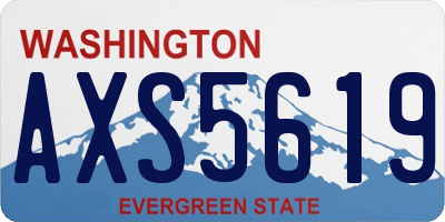 WA license plate AXS5619