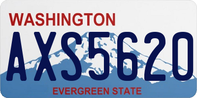 WA license plate AXS5620
