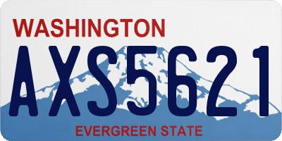 WA license plate AXS5621