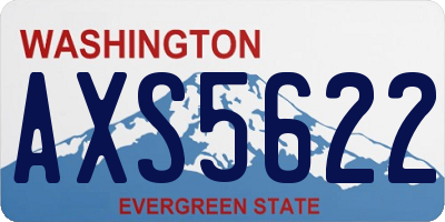 WA license plate AXS5622