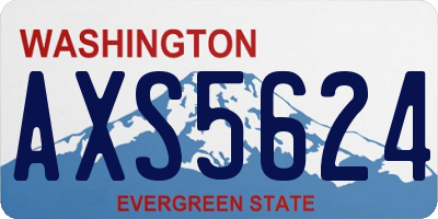 WA license plate AXS5624