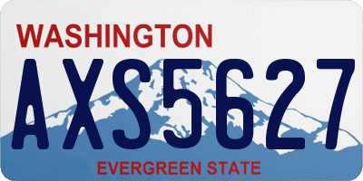 WA license plate AXS5627