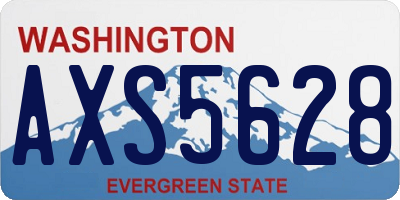 WA license plate AXS5628