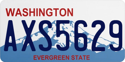 WA license plate AXS5629