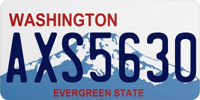 WA license plate AXS5630
