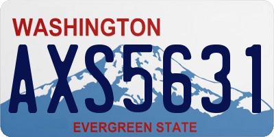 WA license plate AXS5631