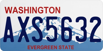 WA license plate AXS5632