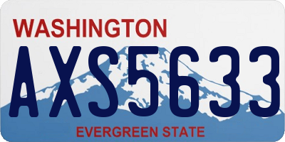 WA license plate AXS5633