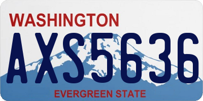 WA license plate AXS5636