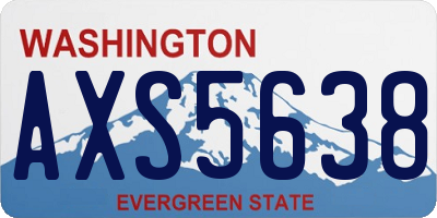 WA license plate AXS5638