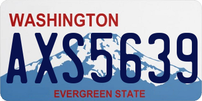 WA license plate AXS5639