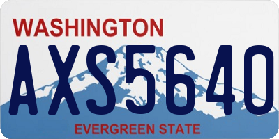 WA license plate AXS5640