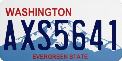 WA license plate AXS5641