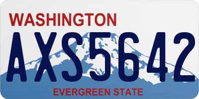 WA license plate AXS5642