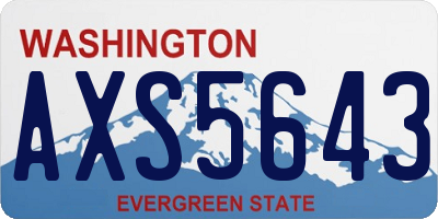 WA license plate AXS5643