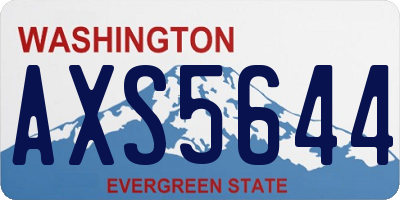 WA license plate AXS5644