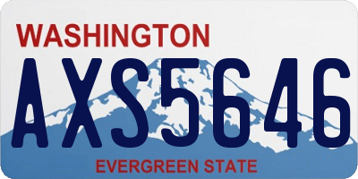 WA license plate AXS5646
