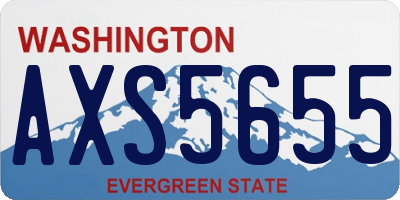 WA license plate AXS5655