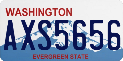WA license plate AXS5656