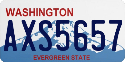 WA license plate AXS5657