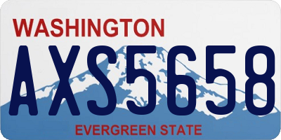 WA license plate AXS5658