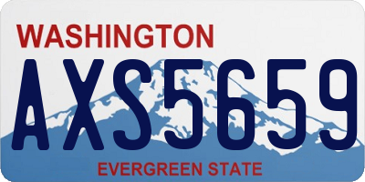 WA license plate AXS5659
