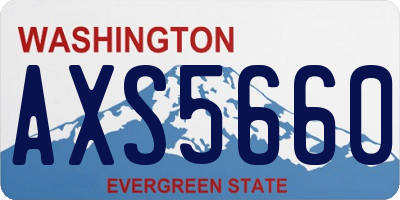 WA license plate AXS5660