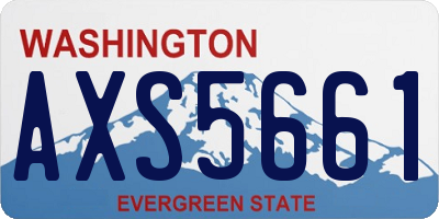 WA license plate AXS5661
