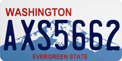WA license plate AXS5662