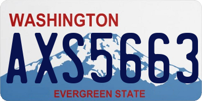WA license plate AXS5663