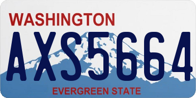 WA license plate AXS5664
