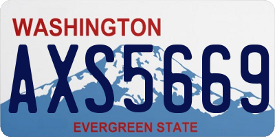WA license plate AXS5669