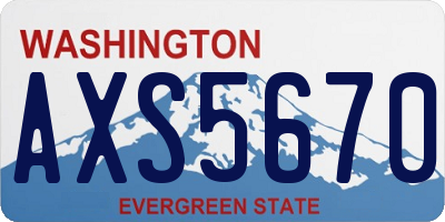 WA license plate AXS5670