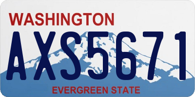 WA license plate AXS5671