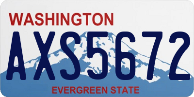 WA license plate AXS5672
