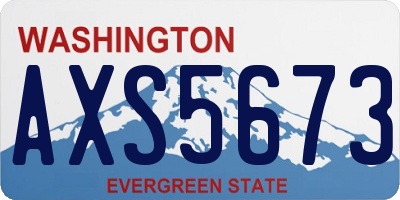 WA license plate AXS5673