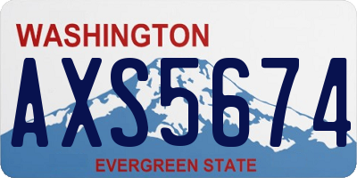 WA license plate AXS5674