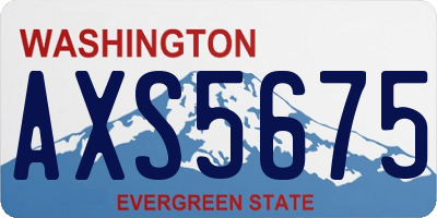 WA license plate AXS5675