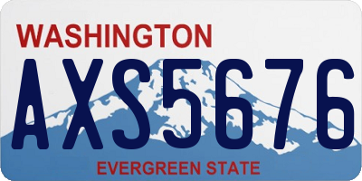 WA license plate AXS5676