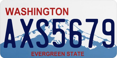WA license plate AXS5679