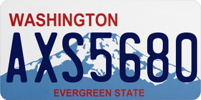 WA license plate AXS5680