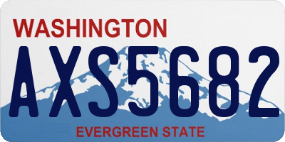 WA license plate AXS5682