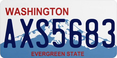 WA license plate AXS5683