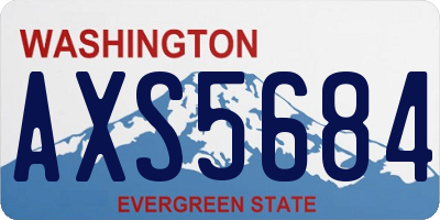 WA license plate AXS5684
