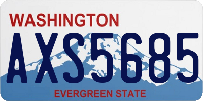 WA license plate AXS5685