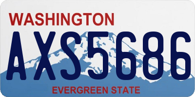 WA license plate AXS5686