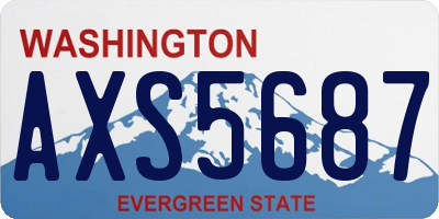WA license plate AXS5687