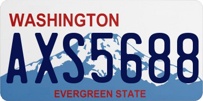 WA license plate AXS5688